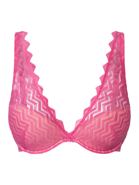 Image for Women's Lace Trim Bra,Pink