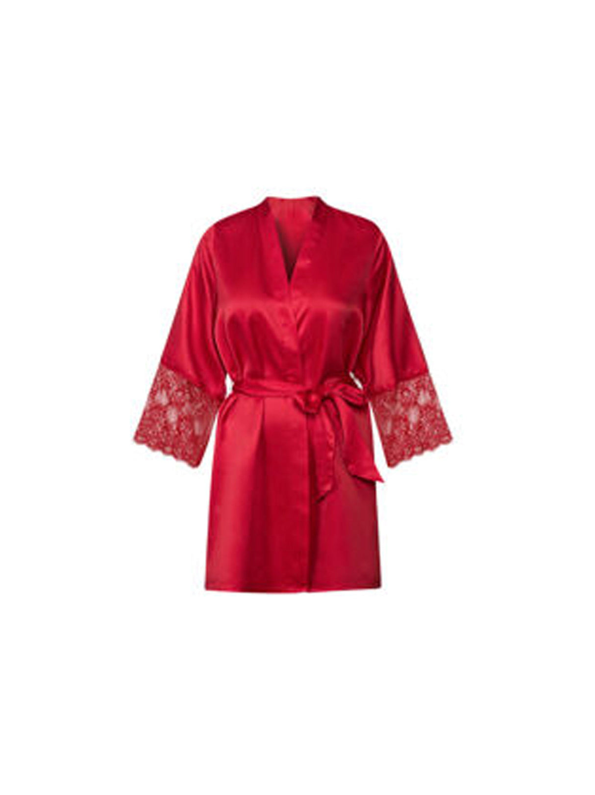 Image for Women's Satin Sleepwear Robe,Red