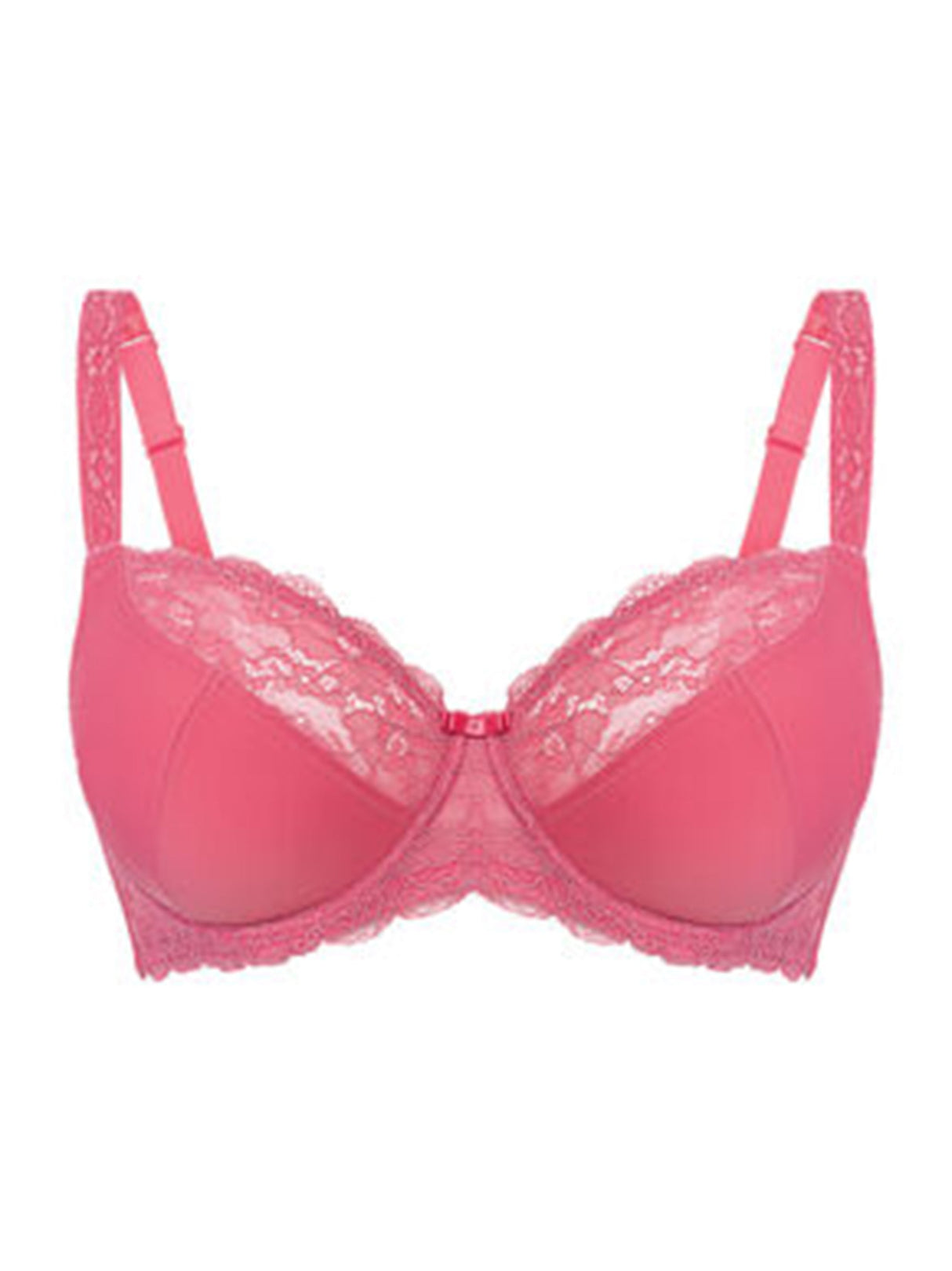 Image for Women's Lace Trim Bra,Pink