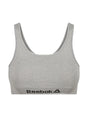 Image for Women's Brand Logo Printed Sports Crop Top,Grey