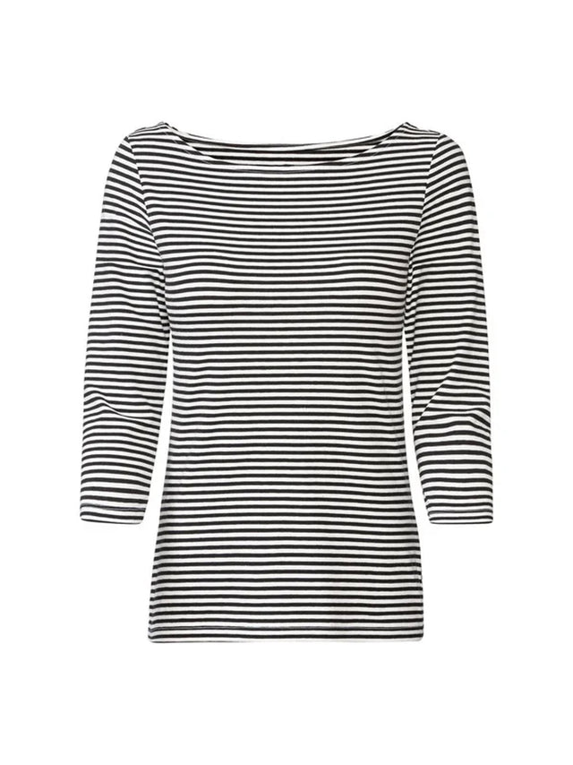 Image for Women's Striped Top,Black/White