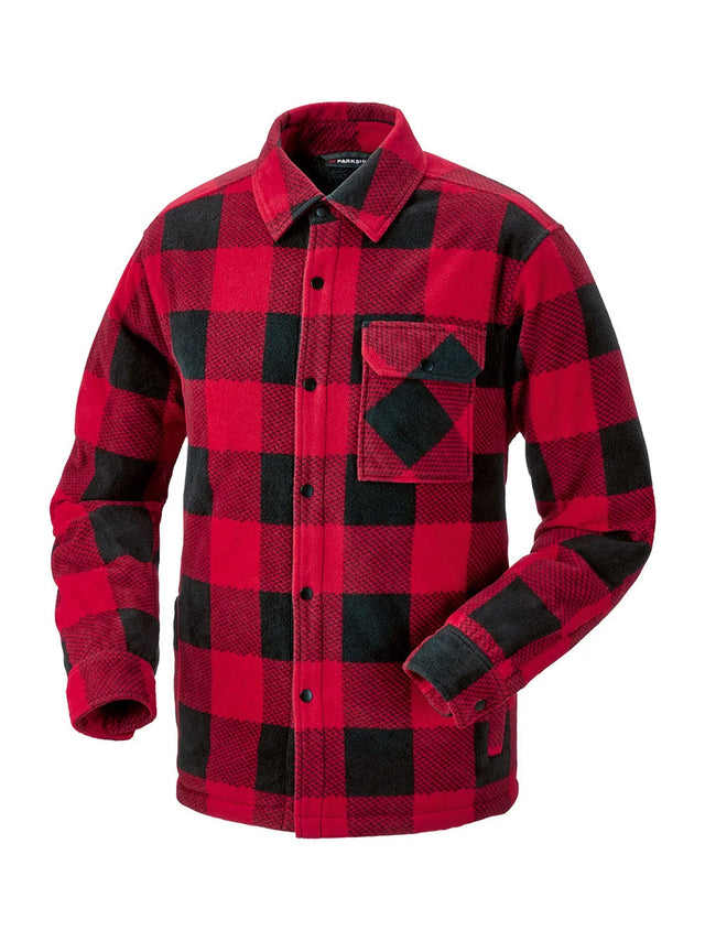 Image for Men's Checkered Printed Buttons Up Shirt,Red/Black