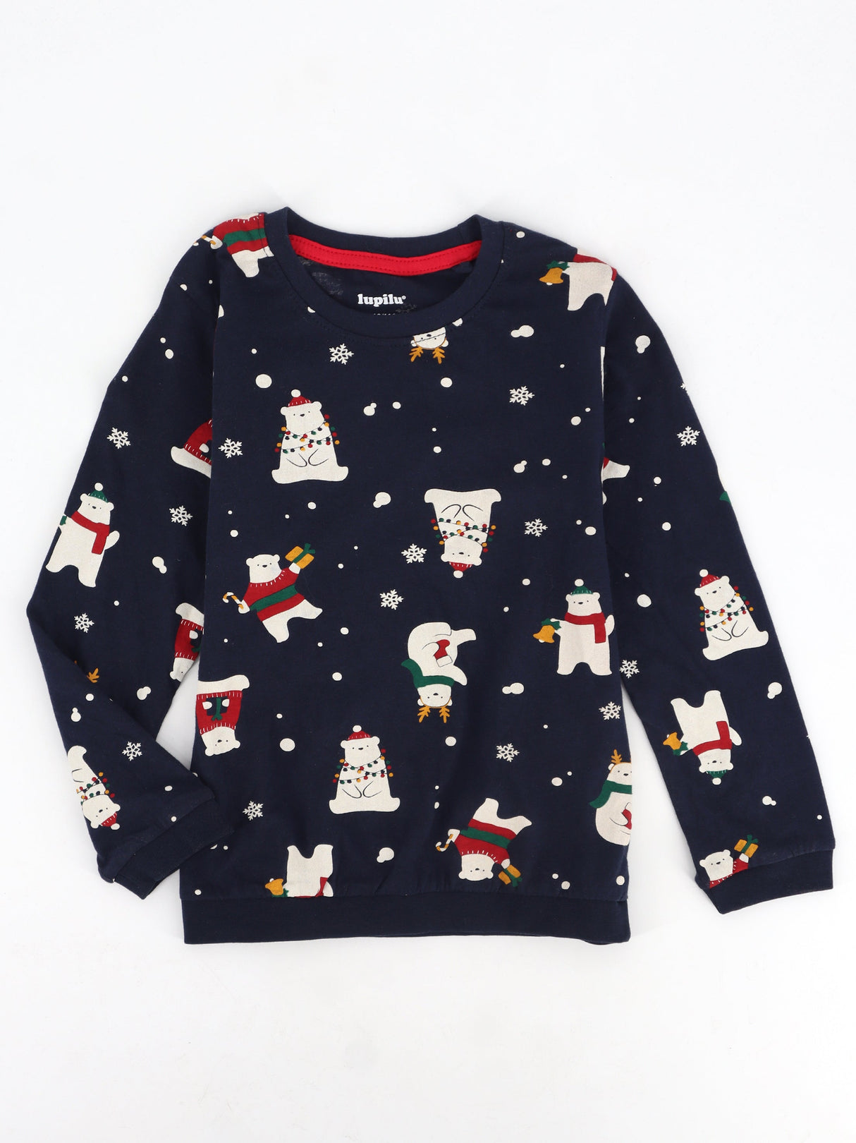 Image for Kids Boy's Graphic Printed Christmas Top,Navy