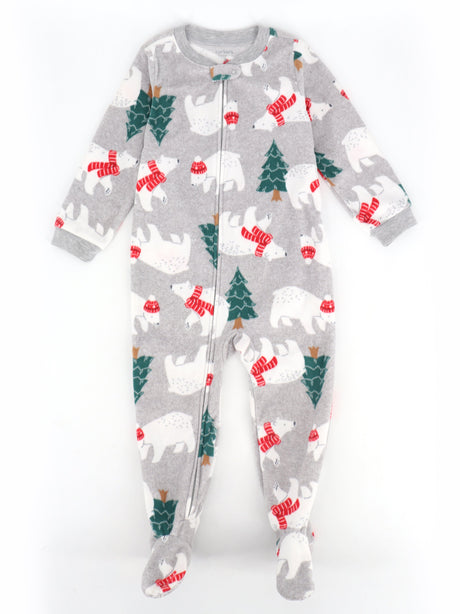 Image for Kids Boy's Graphic Printed Christmas Jumpsuit,Light Grey