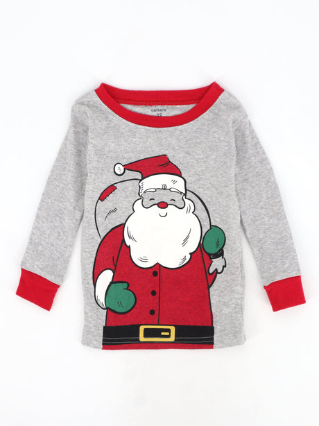 Image for Kids Boy's Graphic Printed Christmas Top,Grey