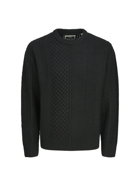 Image for Men's Textured Knit Sweater,Black