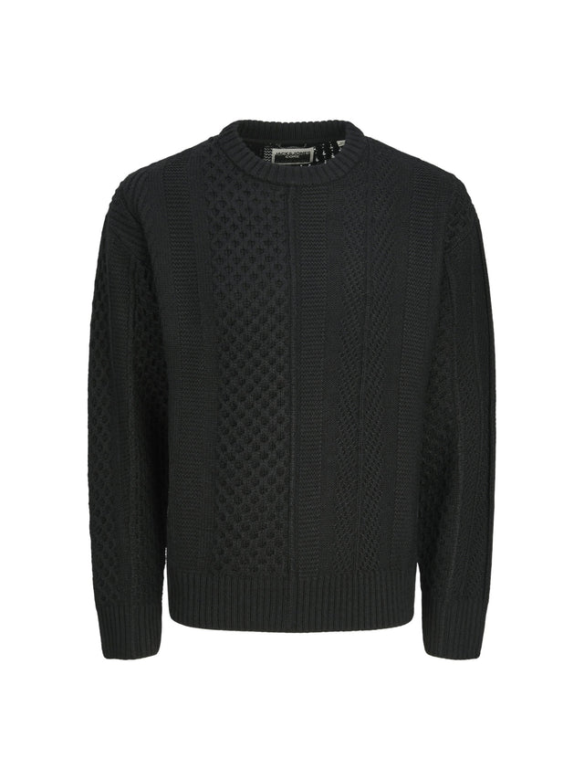 Image for Men's Textured Knit Sweater,Black