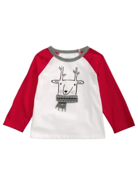 Image for Kids Boy's Graphic Printed Top,Red/White