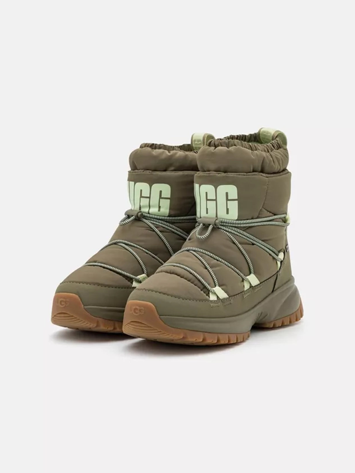 Image for Women's Textured Snow Ankle Boots,Olive