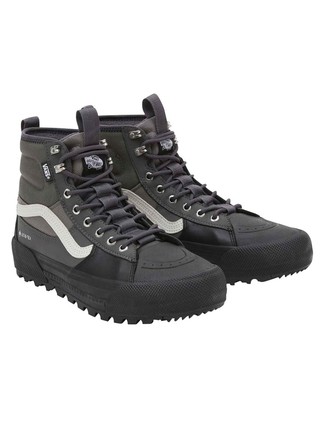 Image for Men's Textured High Sneakers,Grey/Black