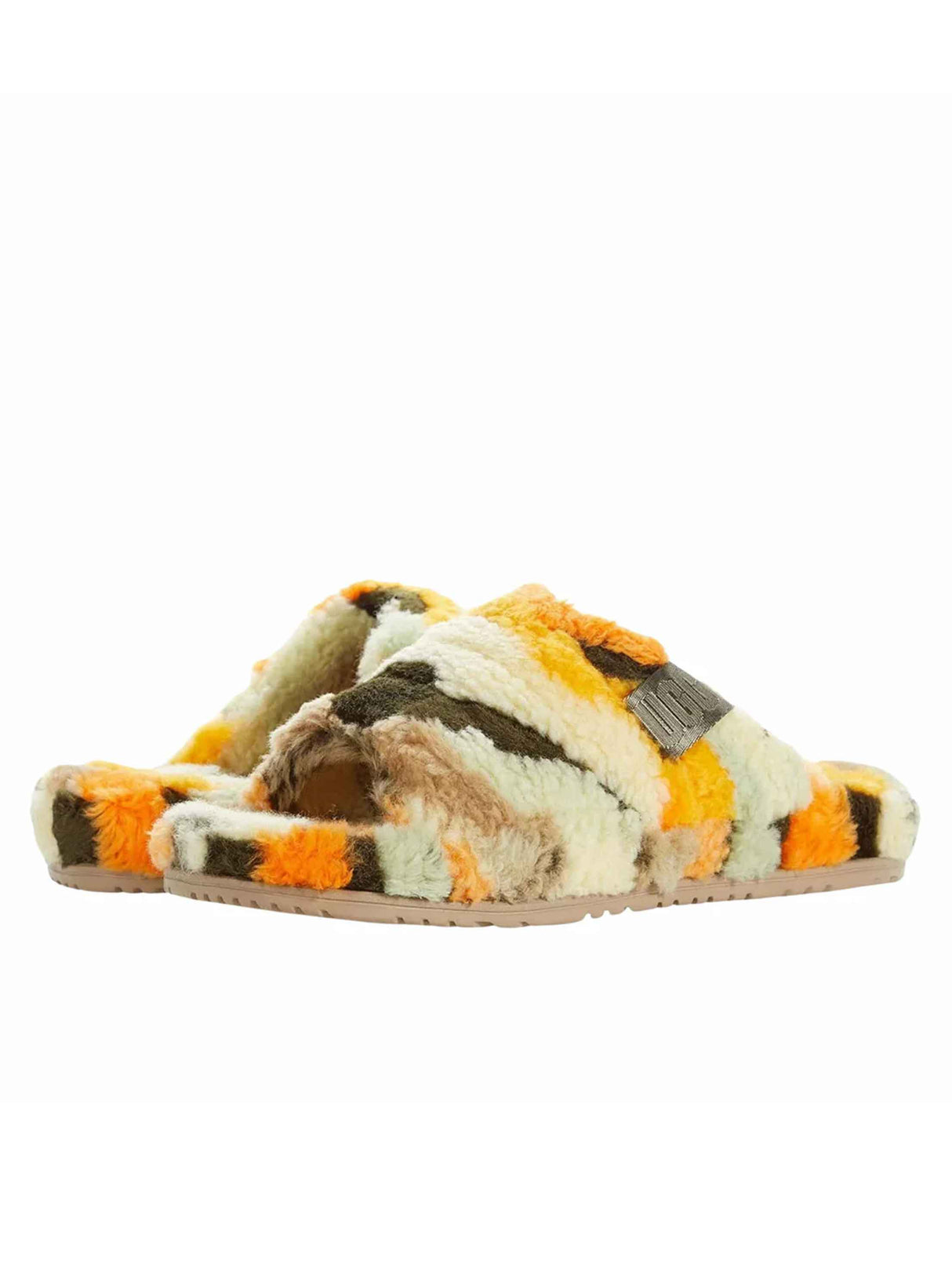 Image for Men's Faux Fur Slippers,Multi