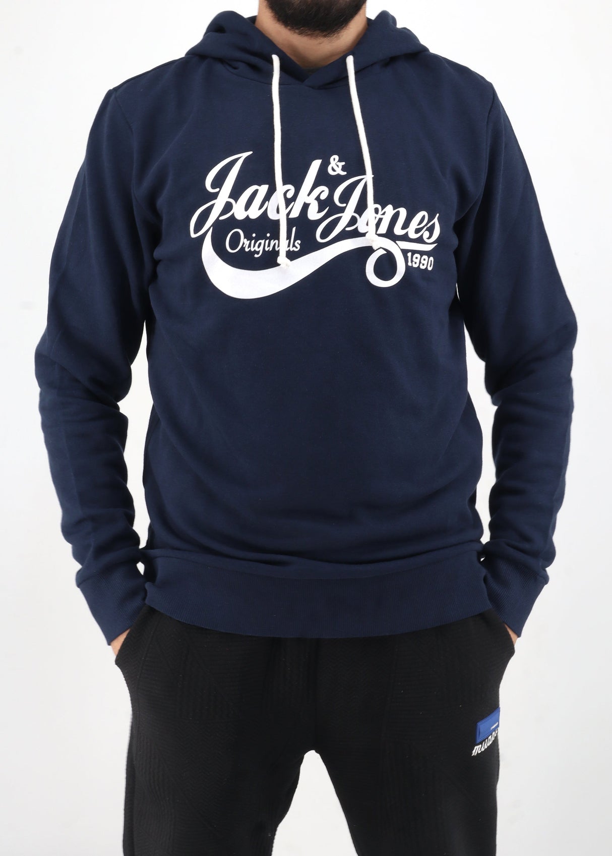 Image for Men's Printed Hoodie,Navy