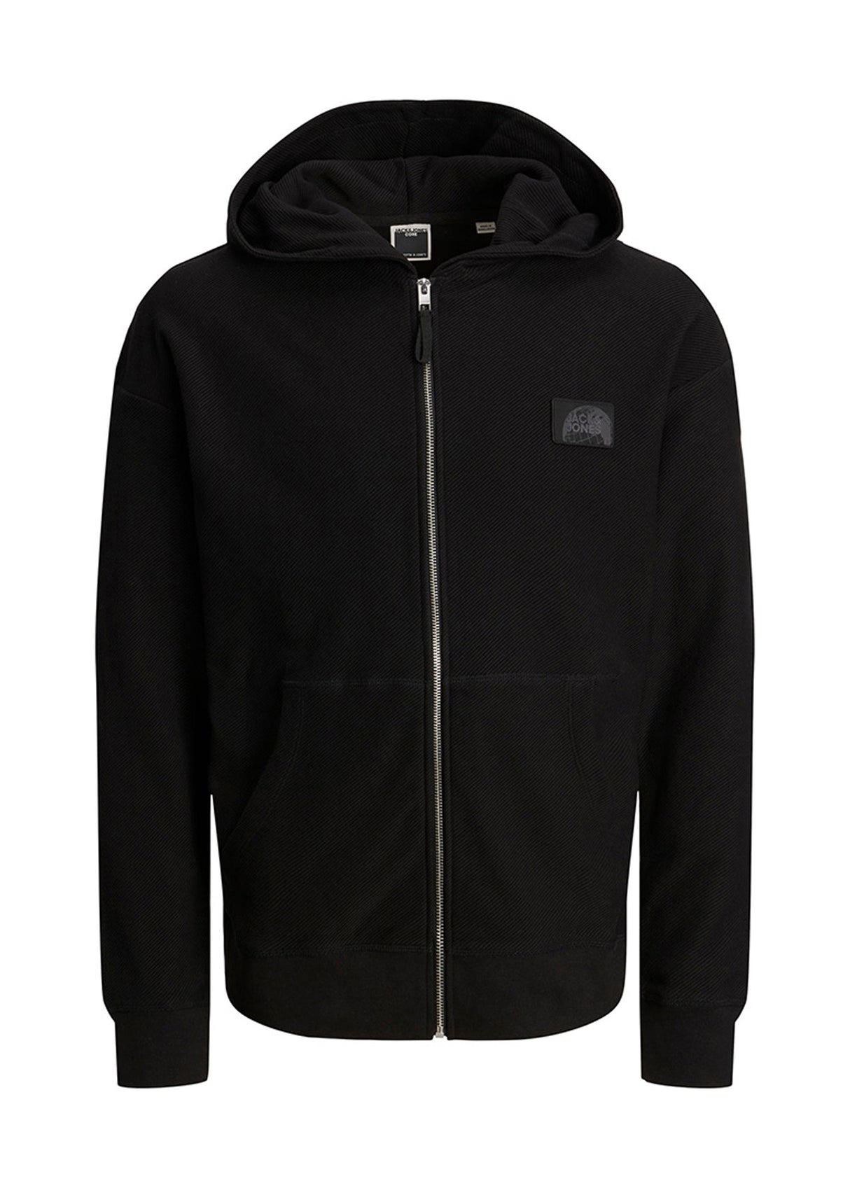 Image for Men's Zipped Up Hoodie,Black