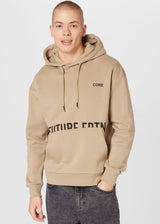 Image for Men's Printed Hoodie,Light Beige