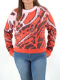 Image for Women's Printed Sweater,Multi