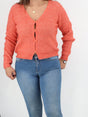 Image for Women's Plain Cardigan,Coral