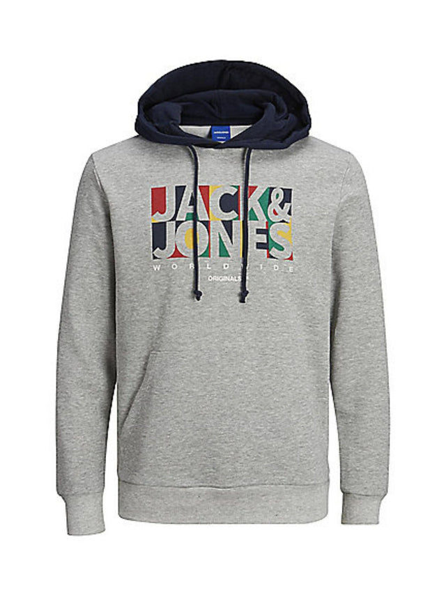 Image for Men's Printed Hoodie,Grey