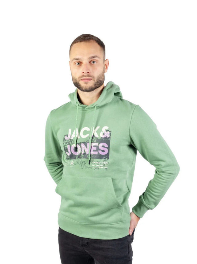 Image for Men's Graphic Printed Hoodie,Green