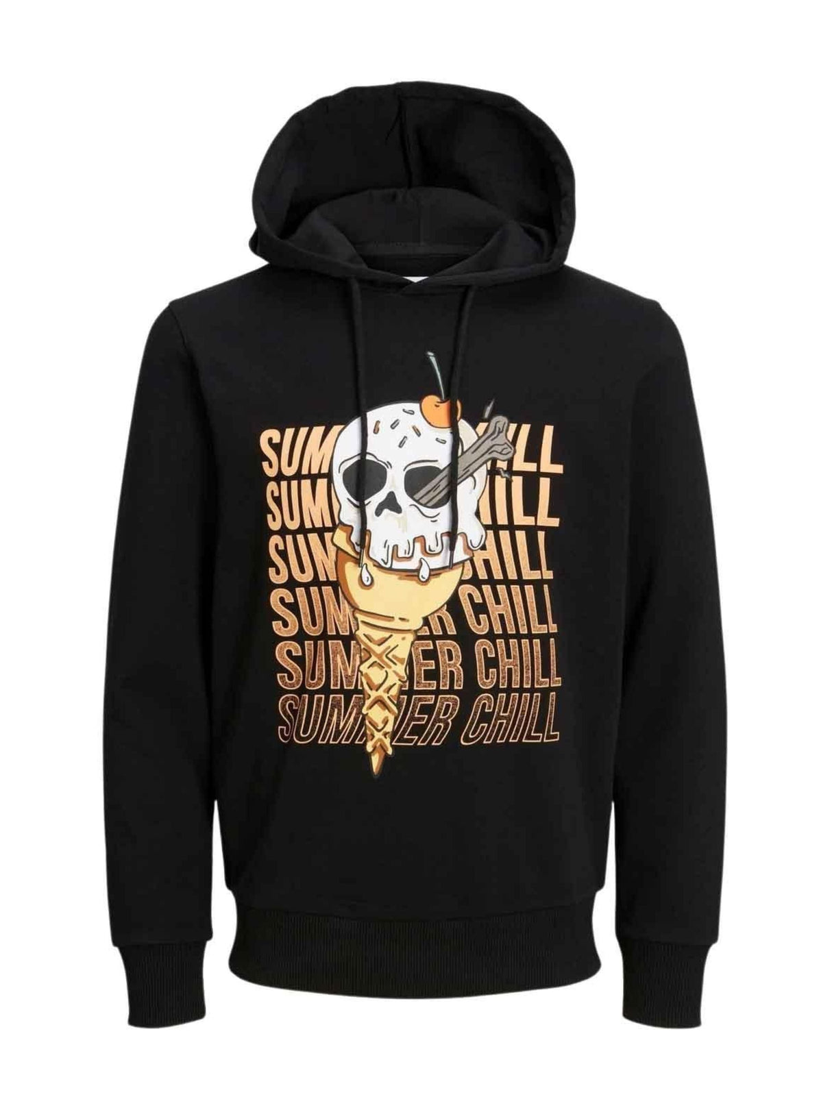 Image for Men's Graphic Printed Hoodie,Black