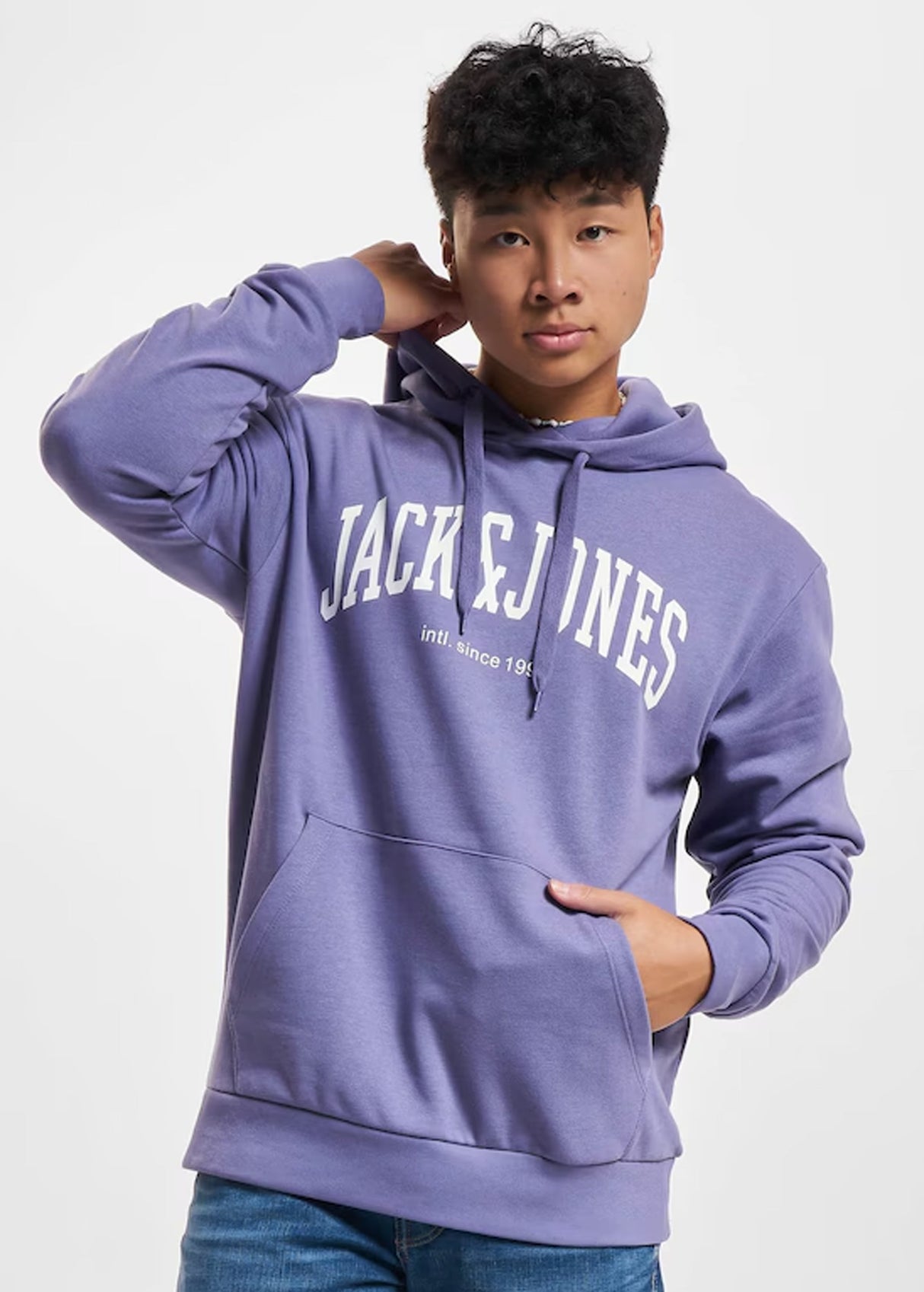 Image for Men's Printed Hoodie,Lilac