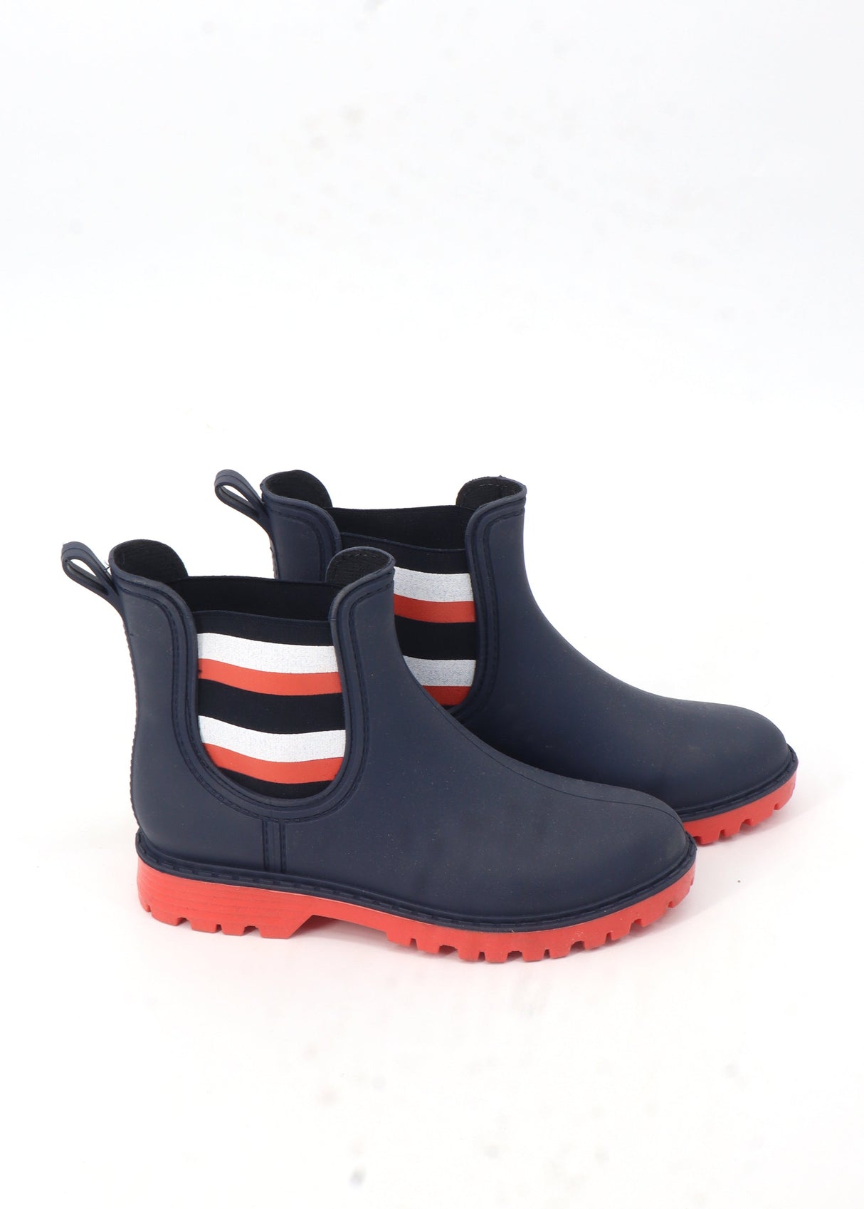 Image for Women's Striped Ankle Boots,Navy