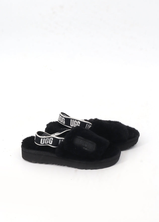 Image for Kids Girl's Fur Slippers,Black