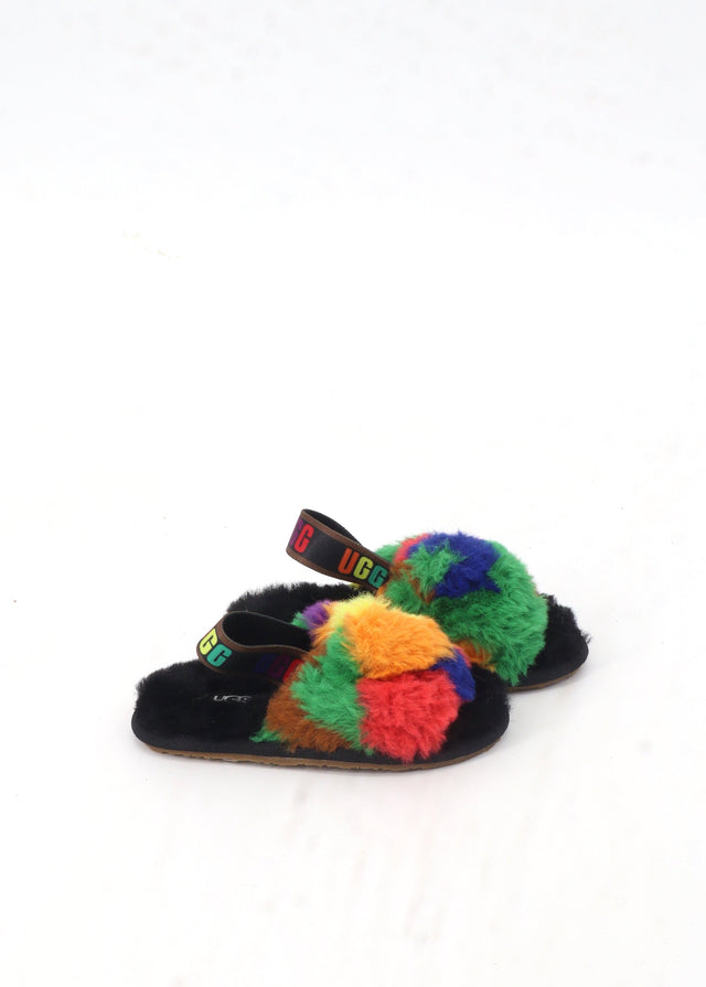 Image for Kids Girl's Fur Slippers,Multi