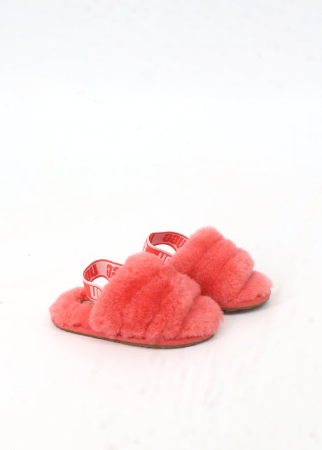 Image for Kids Girl Fur Slippers,Dark Peach