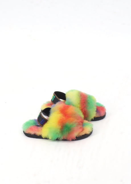 Image for Kids Girl's Fur Slippers,Multi