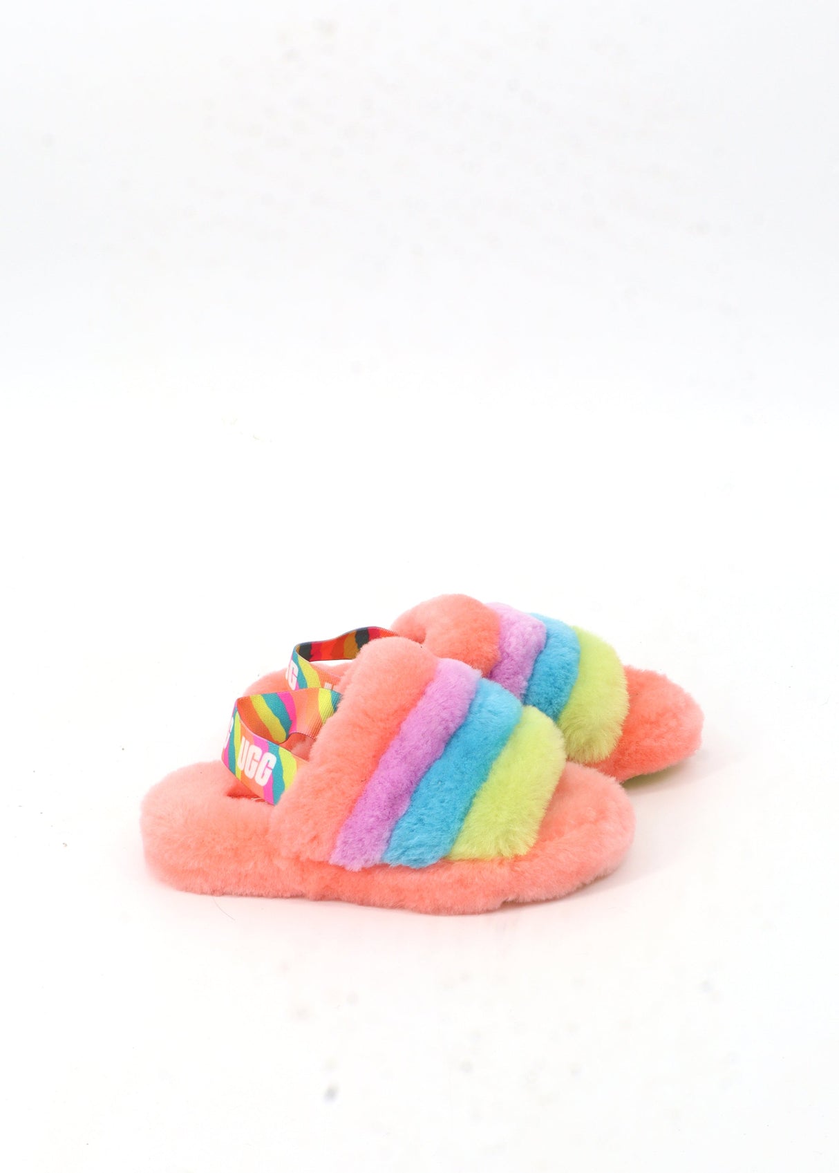 Image for Kids Girl's Colorblocked Fur Slippers,Multi