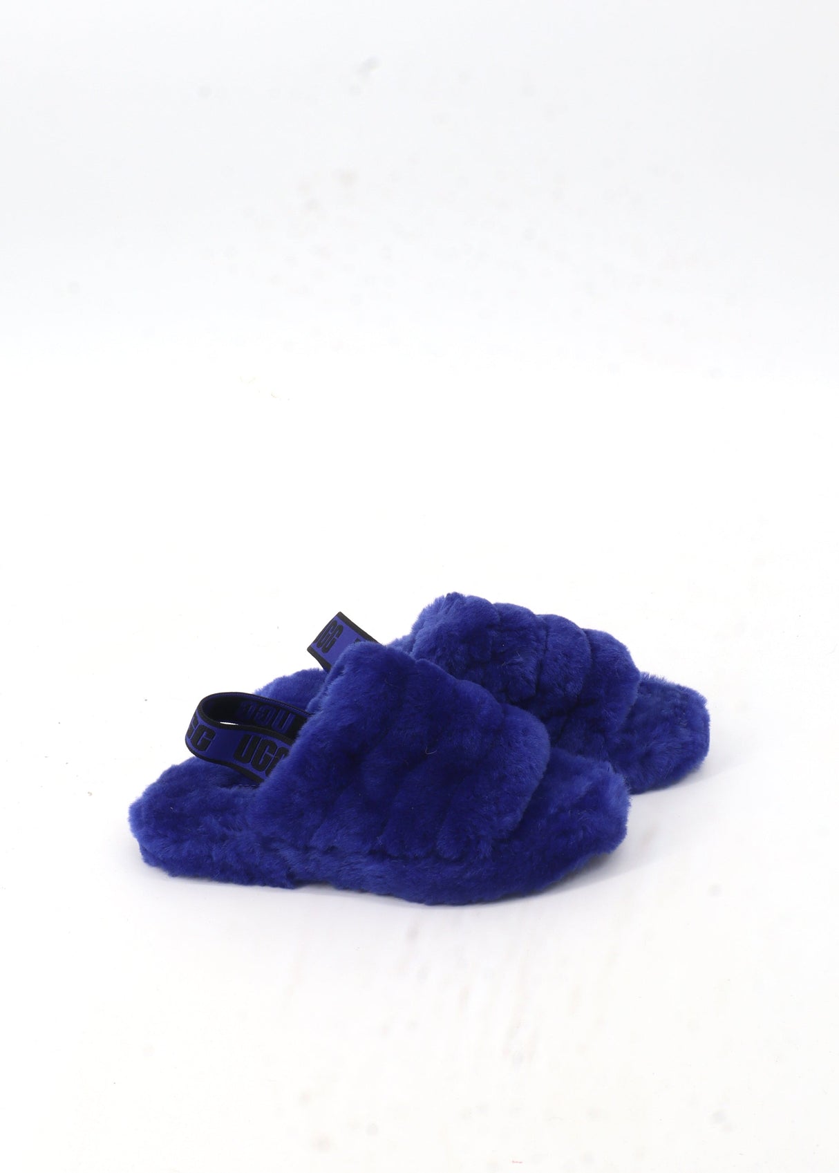 Image for Kids Girl's Fur Slippers,Navy