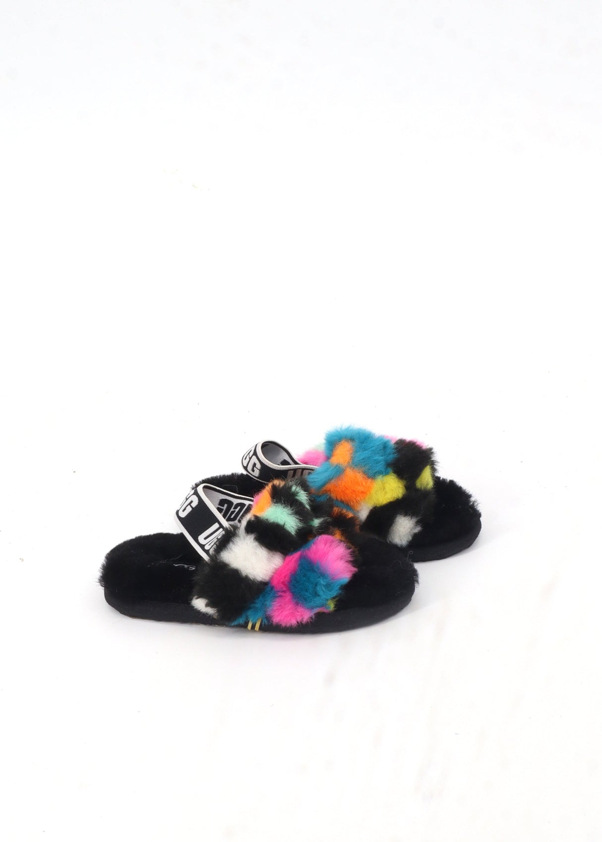 Image for Kids Girl's Fur Slippers,Multi