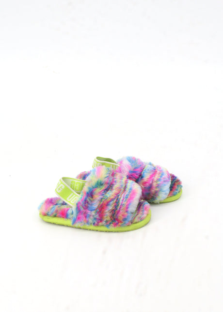 Image for Kids Girl's Fur Slippers,Multi