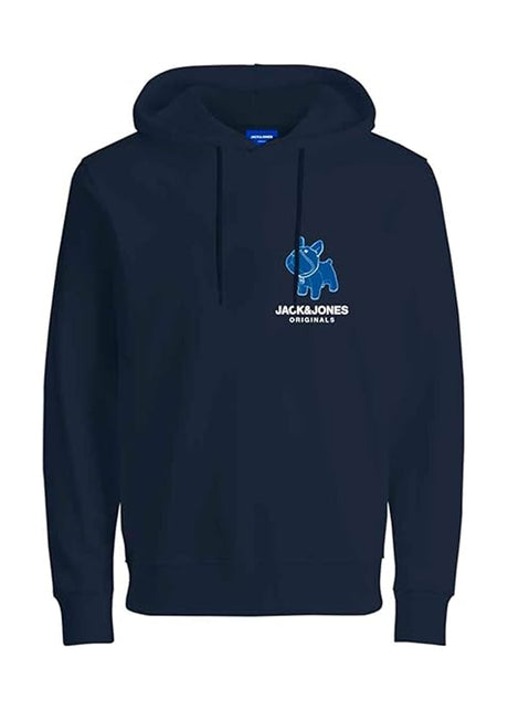 Image for Men's Graphic Printed Hoodie,Navy