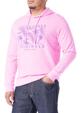 Image for Men's Graphic Printed Hoodie,Pink