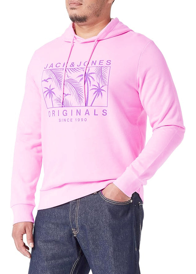 Image for Men's Graphic Printed Hoodie,Pink