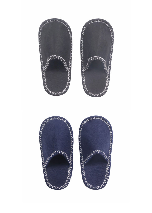 Image for Men's 6 Pairs Slippers Set,Grey/Blue