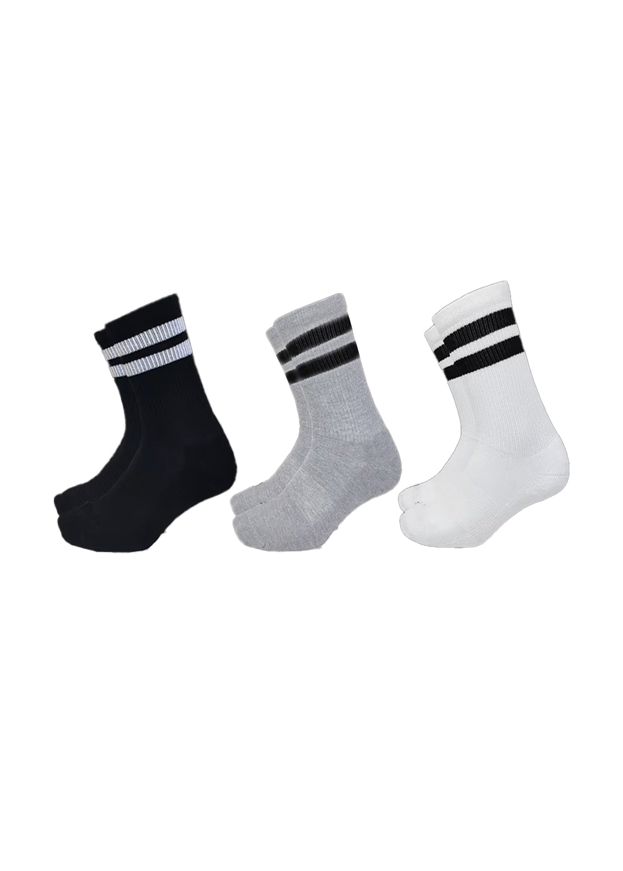 Image for Women's 3 Pairs Striped Long Socks,Multi