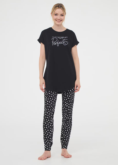 Image for Women's Polka Dots Sleepwear Pants,Black