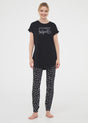 Image for Women's Polka Dots Sleepwear Pants,Black