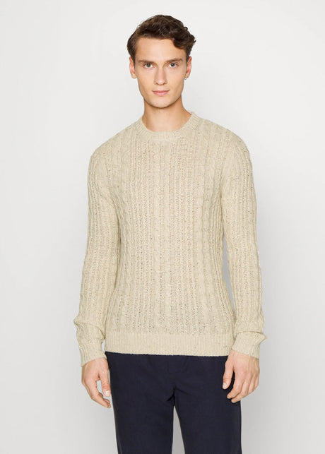 Image for Men's Textured Sweater,Beige