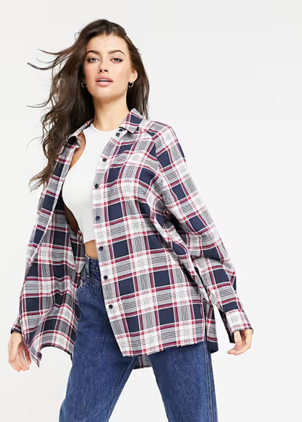 Image for Women's Plaid Dress Shirt,Multi