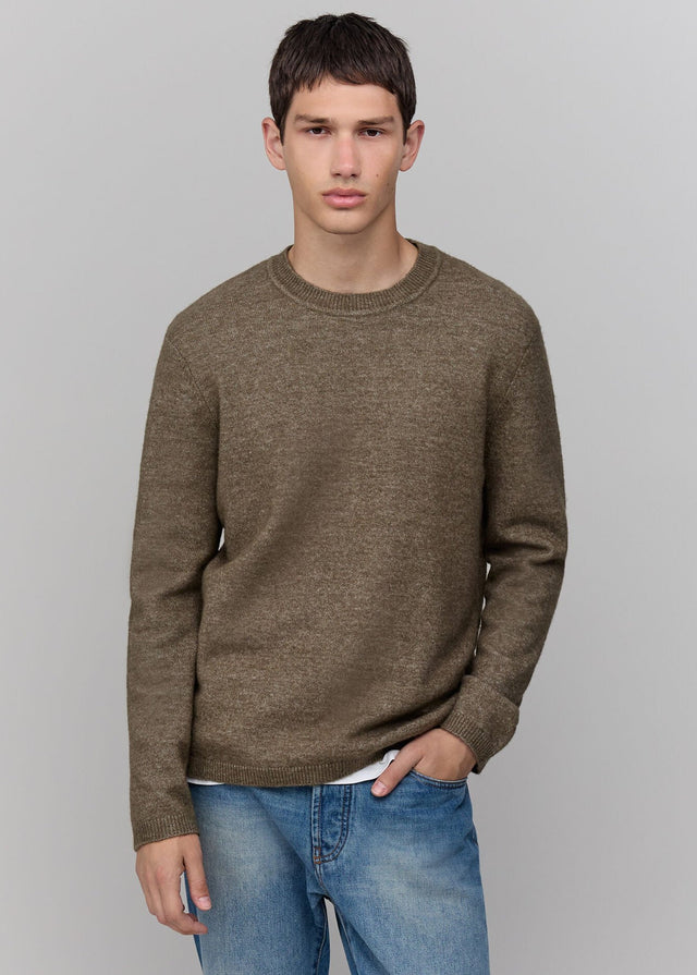 Image for Men's Plain Sweater,Brown