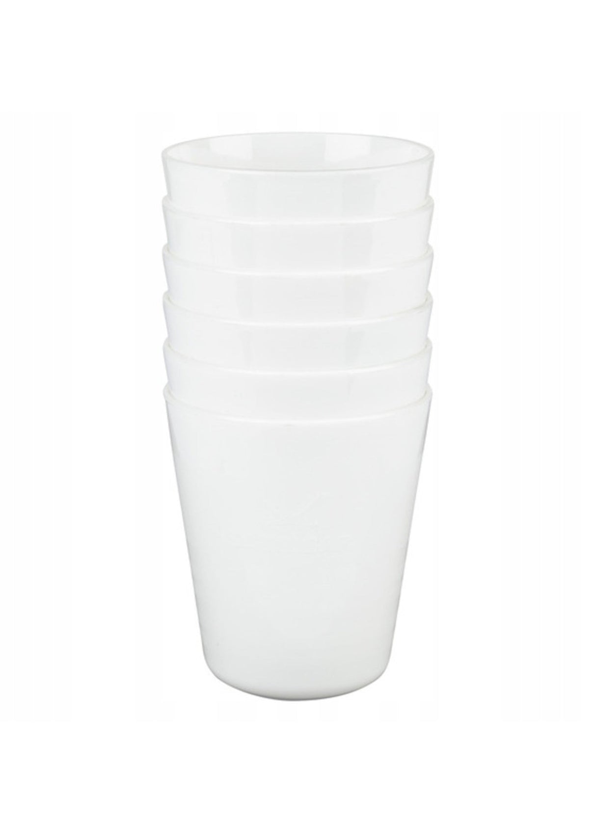 Image for Set Of White Plastic Glasses