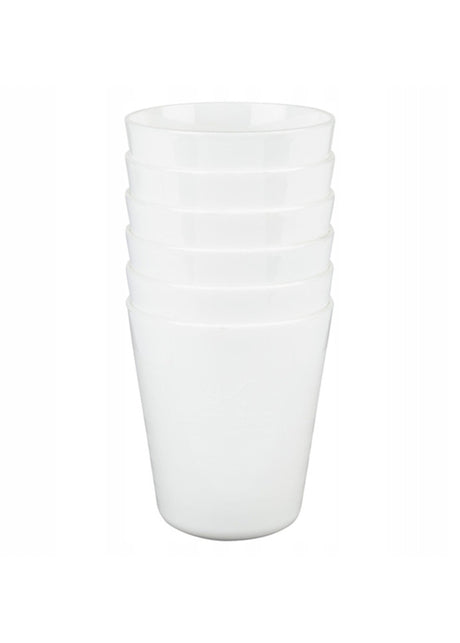 Image for Set Of White Plastic Glasses