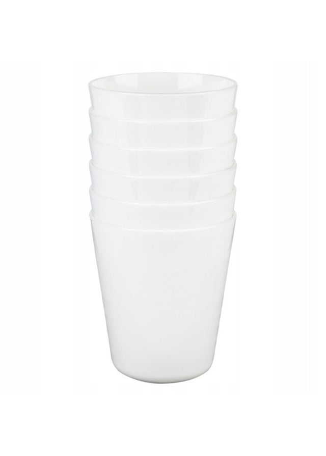 Image for Set Of White Plastic Glasses