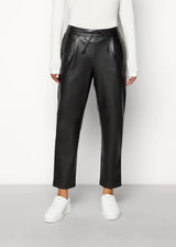 Image for Women's Plain Leather Pants,Black