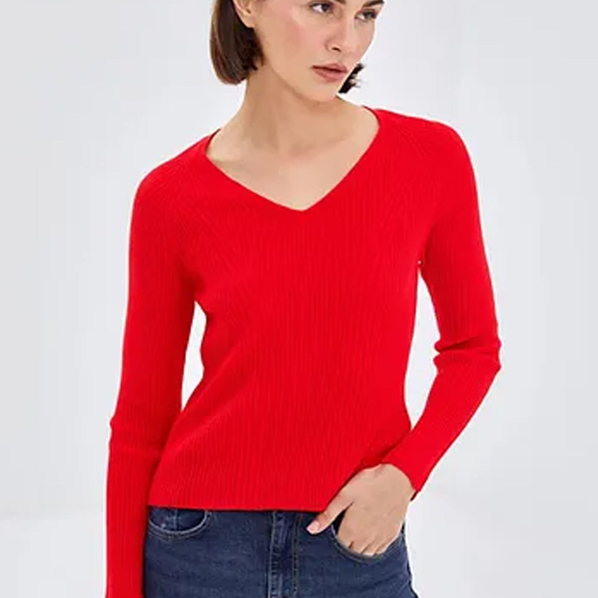 Women's Ribbed Top,Red – All Brands Factory Outlet