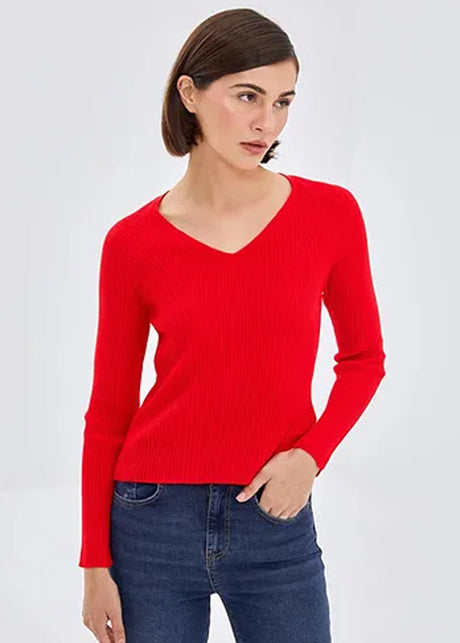 Image for Women's Ribbed Top,Red