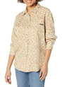 Image for Women's Animal Printed Buttons Up Shirt,Beige